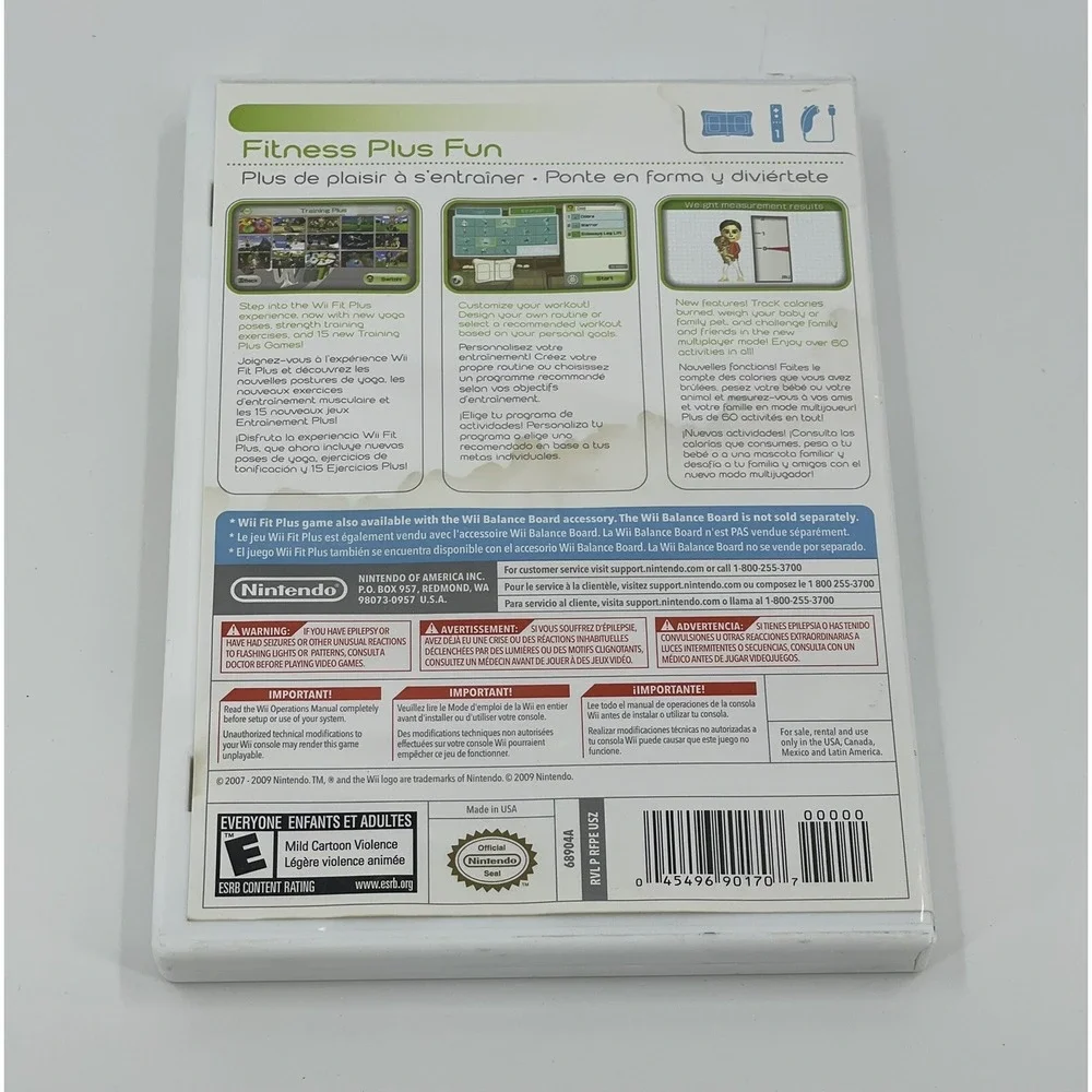Wii Fit (Nintendo Wii WiiU)‎ GAME + Wii Fit Plus Tested